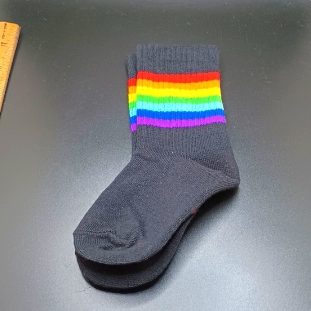 TODDLER rainbow tube socks
